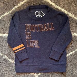 CHASER Football Is Life Kids Graphic Sweatshirt, Auburn